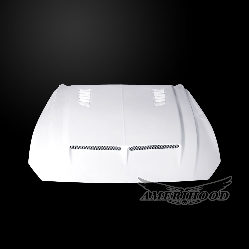 AmeriHood - Ford Mustang Model 2018-2023 E Style Functional Heat Extraction Hood
