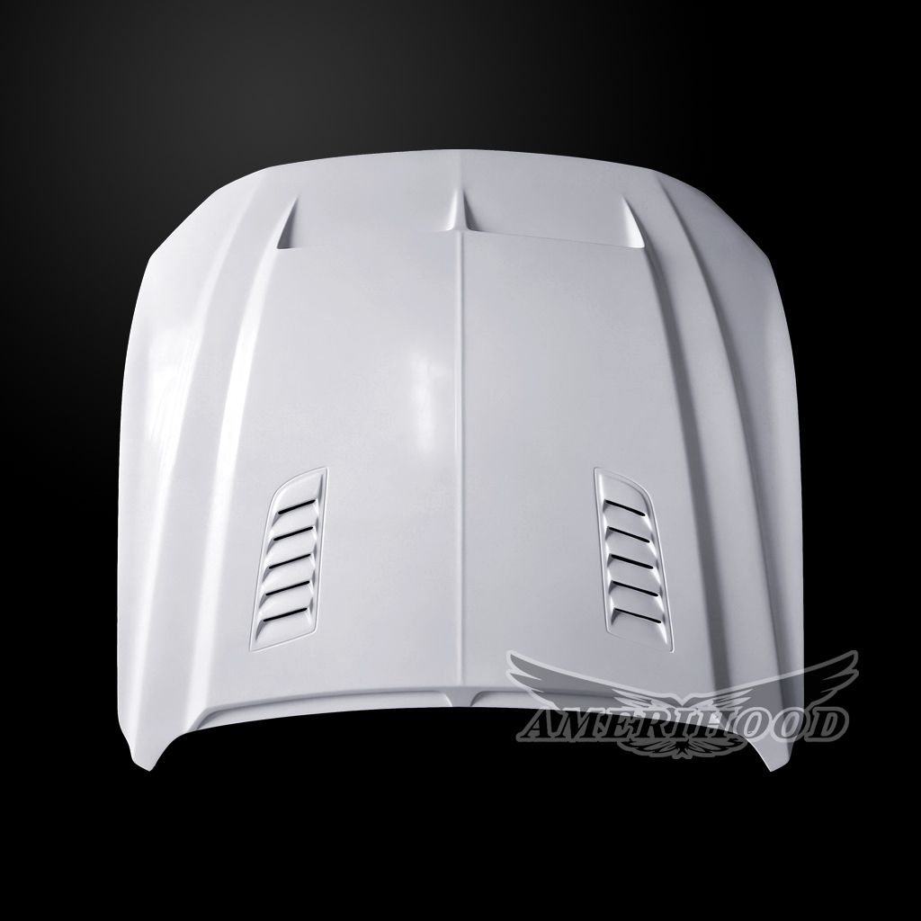 AmeriHood - Ford Mustang Model 2018-2023 E Style Functional Heat Extraction Hood