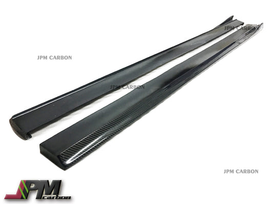 DP Style Carbon Fiber Side Skirt Add-on Lips Fits For 2015-2021 Ford Mustang Only