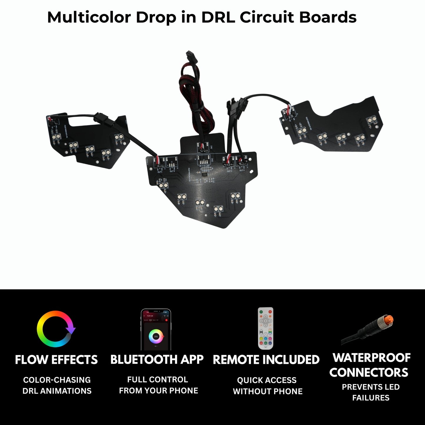 Ford Mustang Multicolor Flow Series DRL Boards (2018-2023)