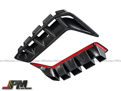 [JPMCarbon] Dry Carbon Front Bumper Air Duck Vent Trim Covers Replacement Fits For 2024-2027 G06 X6 LCI M Sports Only