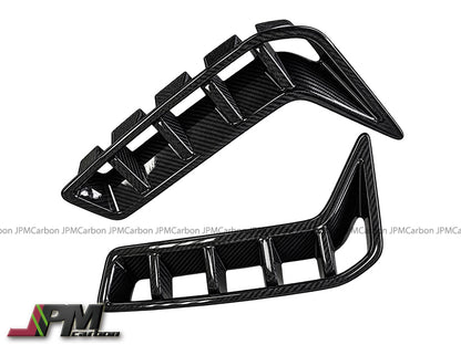 [JPMCarbon] Dry Carbon Front Bumper Air Duck Vent Trim Covers Replacement Fits For 2024-2027 G06 X6 LCI M Sports Only