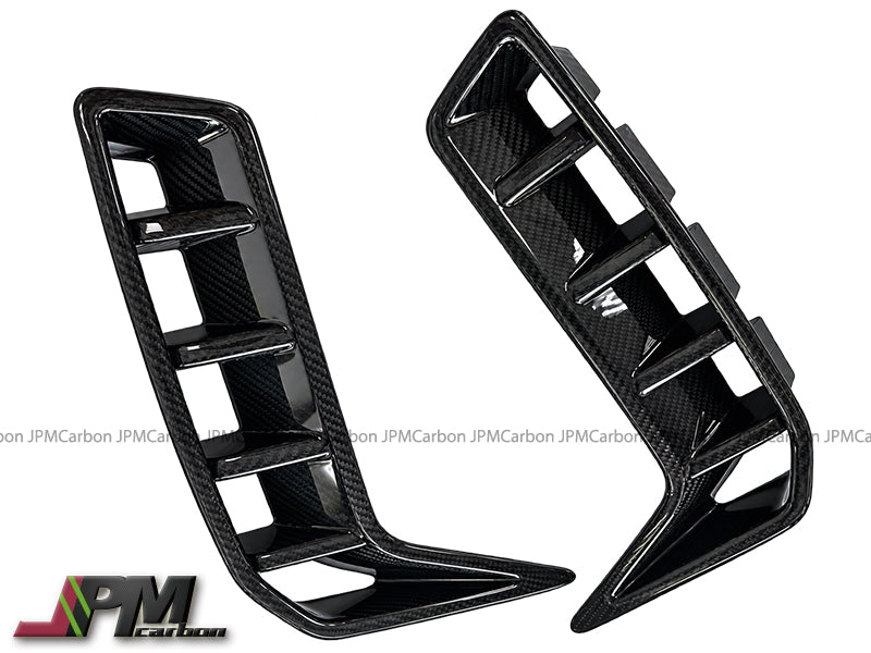 [JPMCarbon] Dry Carbon Front Bumper Air Duck Vent Trim Covers Replacement Fits For 2024-2027 G06 X6 LCI M Sports Only