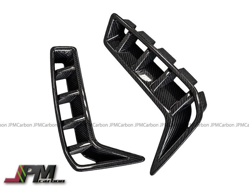 [JPMCarbon] Dry Carbon Front Bumper Air Duck Vent Trim Covers Replacement Fits For 2024-2027 G06 X6 LCI M Sports Only