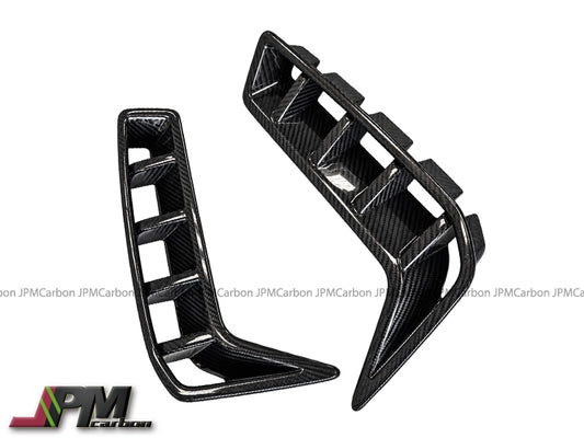 [JPMCarbon] Dry Carbon Front Bumper Air Duck Vent Trim Covers Replacement Fits For 2024-2027 G06 X6 LCI M Sports Only