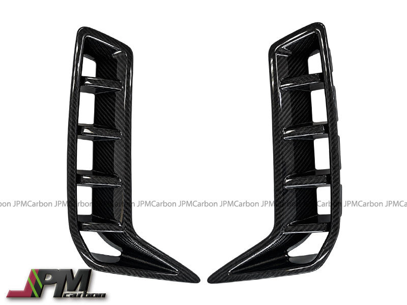 [JPMCarbon] Dry Carbon Front Bumper Air Duck Vent Trim Covers Replacement Fits For 2024-2027 G06 X6 LCI M Sports Only