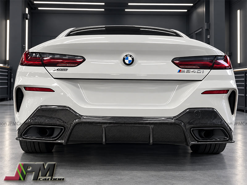[JPMCarbon] 3D Style Carbon Fiber Rear Bumper Diffuser Fits For 2020-2025 BMW G14 G15 G16 8-Series M Sports Only
