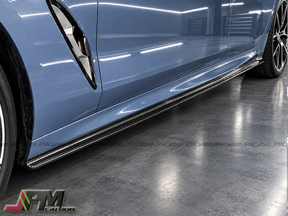 [JPMCarbon] 3D Style Carbon Fiber Side Skirts Lip Fits For 2020-2025 BMW G14 G15 G16 8-Series M Sports Only