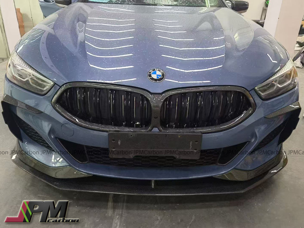 AC Style Carbon Fiber Front Bumper Add-on Lip Fits For 2020-2025 BMW G14 G15 G16 with M-Sport Package Only