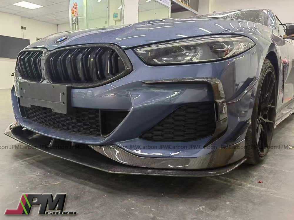 AC Style Carbon Fiber Front Bumper Add-on Lip Fits For 2020-2025 BMW G14 G15 G16 with M-Sport Package Only