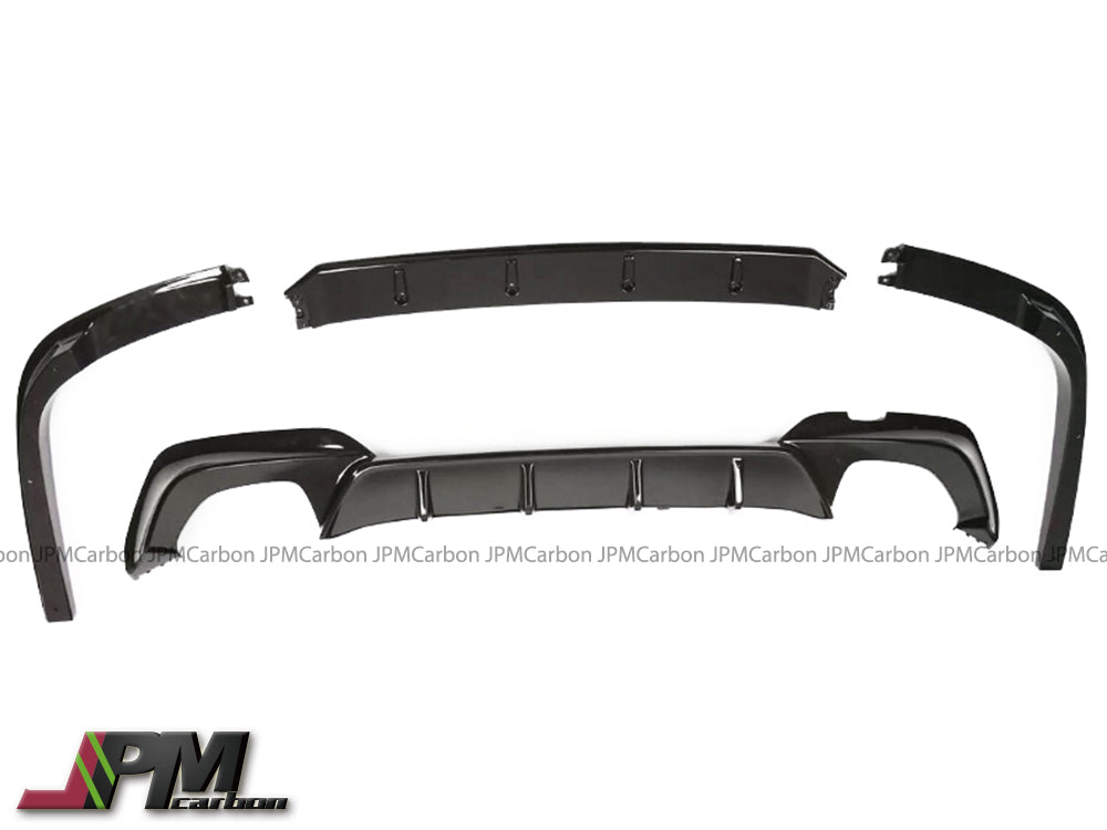 Y Style Gloss Black Rear Diffuser (For Quad Exhaust Tips) Fits For 2019-2022 BMW G20 with M-Sport Only