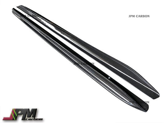 M Performance Style Carbon Fiber Side Skirt Add-on Lip Fits For 2019-2024 BMW G20 G21 G28 3-Series with M-sport Package Only