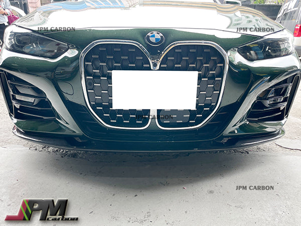 3D Style Carbon Fiber Front Bumper Add-on Lip Fits For 2020up BMW G22 G23 4-Series with M-sport Package Only