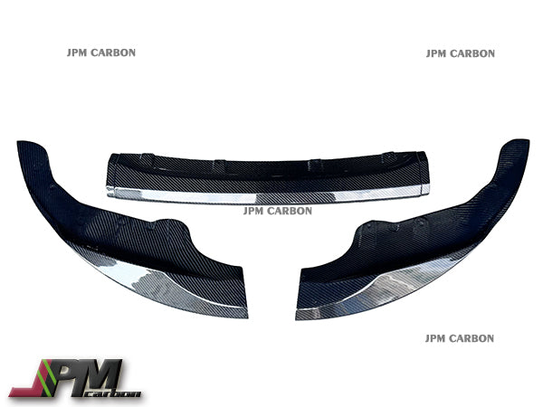 M Performance Style Carbon Fiber Front Bumper Add-on Lip (3pcs) Fits For 2020up BMW G22 G23 4-Series with M-sport Package Only