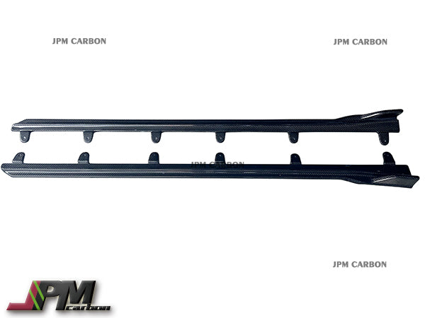 M Performance Style Carbon Fiber Side Skirt Add-on Lips Fits For 2020up BMW G22 G23 4-Series with M-sport Package Only