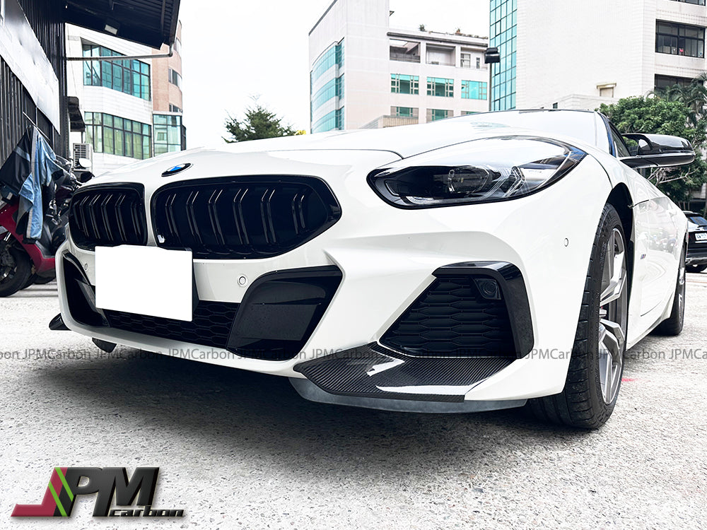DP Style Carbon Fiber Front Add-on Splitter Lips Fits For 2019-2024 BMW G29 Z4 with M-Sport Package Only