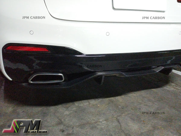 Performance Style Rear Plastic Diffuser plus Carbon Fiber Bottom Lip Fits For 2017-2023 BMW G30 with M-Sport Only