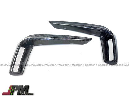 M550i Style Carbon Fiber Front Bumper Fog Light Replacement Trim Covers Fits For 2017-2020 BMW G30 G31 5-Series with M-sport Package Only