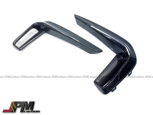 M550i Style Carbon Fiber Front Bumper Fog Light Replacement Trim Covers Fits For 2017-2020 BMW G30 G31 5-Series with M-sport Package Only