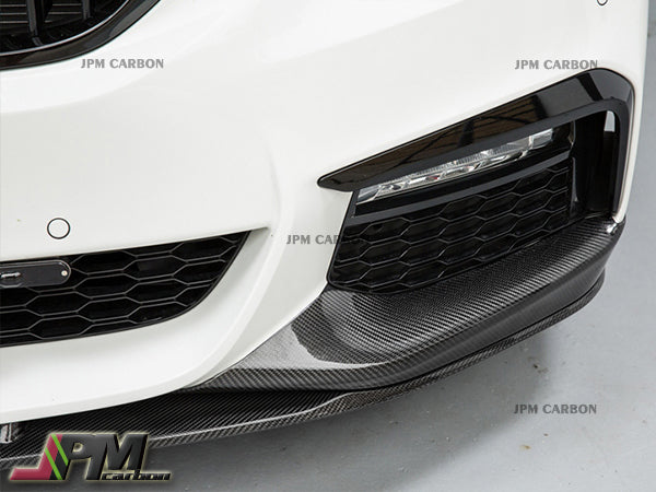 Performance Style Carbon Fiber Front Bumper Add-on Lip Fits For 2017-2020 BMW G30 G31 5-Series with M-sport Package Only