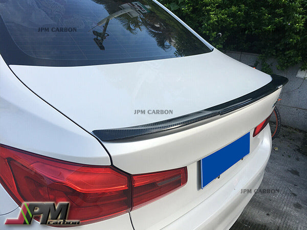 CS Style Carbon Fiber Trunk Spoiler Fits For 2017-2023 BMW G30 5-Series Sedan