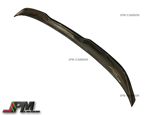 PR Style Carbon Fiber Trunk Spoiler Fits For 2017-2023 BMW G30 5-Series Sedan