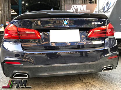 PR Style Carbon Fiber Trunk Spoiler Fits For 2017-2023 BMW G30 5-Series Sedan