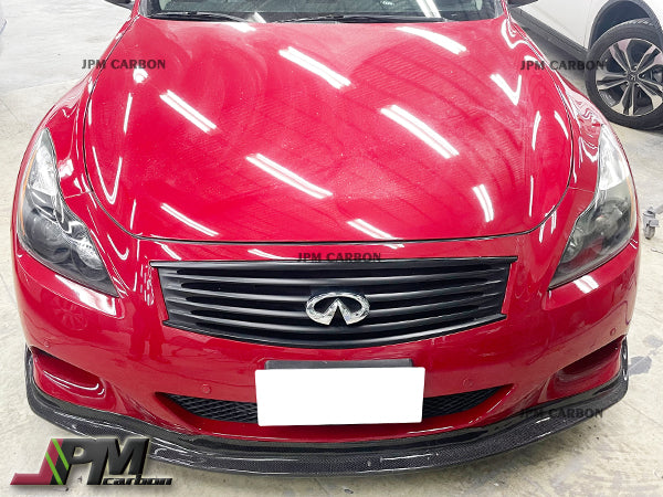 DP Style Carbon Fiber Front Bumper Add-on Lip Fits For 2010-2013 Infiniti G37 Coupe Only