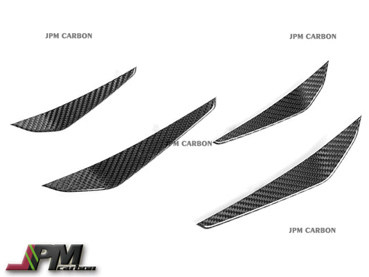 Carbon Fiber Front Bumper Canard Fins Fits For 2020-2024 BMW G80 M3 / G82 M4 Only
