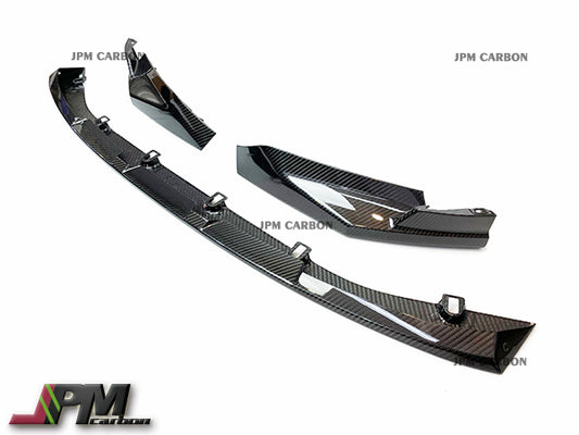 M Performance Style Carbon Fiber Front Bumper Add-on Lip Fits For 2020-2023 BMW G80 M3 / G82 M4 Only