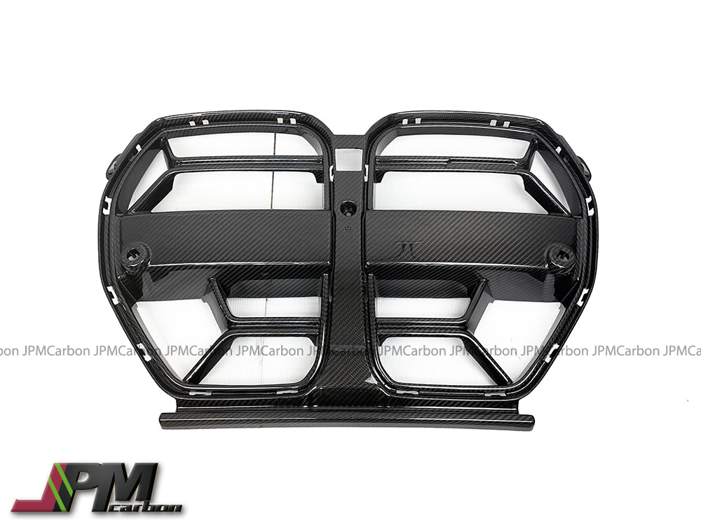 CSL Style Dry Carbon Front Nose Replacement Grille w/o ACC Fits For 2020-2025 BMW G80 M3 / G82 M4 Only
