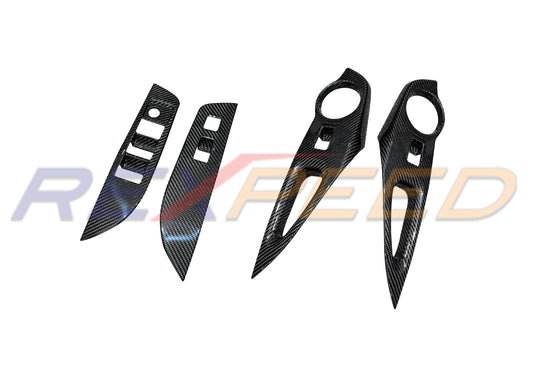 Rexpeed -  2023+ GR Corolla Dry Carbon Door Switch Panel Covers (4 units)
