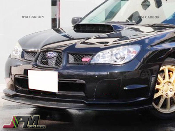 STI Style Carbon Fiber Front Bumper Add-on Lip Fits For 2006-2007 Subaru WRX STI GDF Only