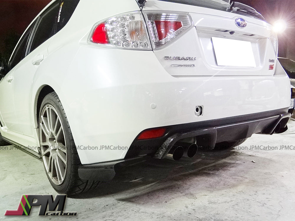 [JPMCarbon] VR Style Carbon Fiber Rear Add-on Splitter Lips Fits For 2008-2010 Subaru WRX STI GRB Only