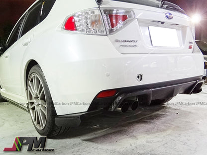 [JPMCarbon] VR Style Carbon Fiber Rear Add-on Splitter Lips Fits For 2008-2010 Subaru WRX STI GRB Only