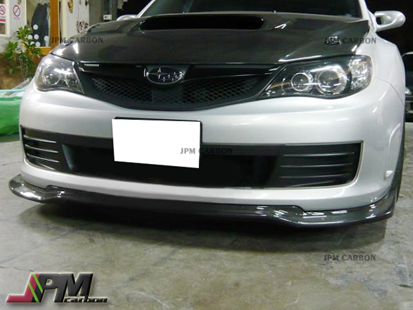VR Style Carbon Fiber Front Bumper Add-on Lip Fits For 2008-2010 Subaru WRX STI GRB Only
