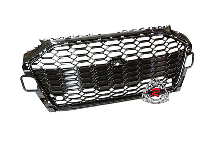 RS4 Style Front Grille (Black) For 2020-Up Audi A4 (B9.5) (Wont fit S4 / A4 S-Line)