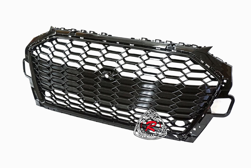 RS4 Style Front Grille (Black) For 2020-Up Audi A4 (B9.5) (Wont fit S4 / A4 S-Line)