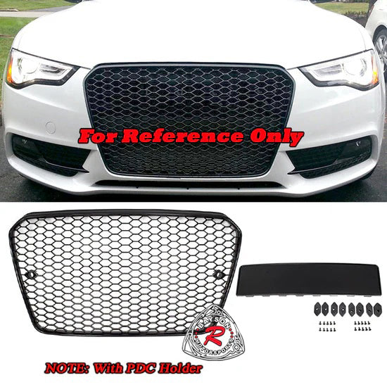 RS5 Style Front Grille (Black) For 2013-2017 Audi A5 S5 (B8.5)