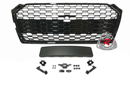RS5 Style Front Grille (Gloss Black) For 2018-2019 Audi A5/S5 (B9)