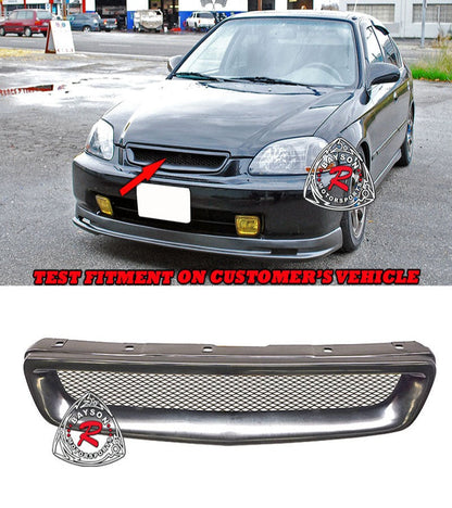 TR Style Front Grille With Mesh For 1996-1998 Honda Civic (2Dr Coupe/4Dr Sedan)