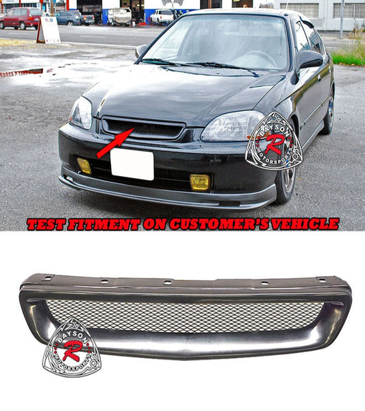 TR Style Front Grille With Mesh For 1996-1998 Honda Civic (2Dr Coupe/4Dr Sedan)