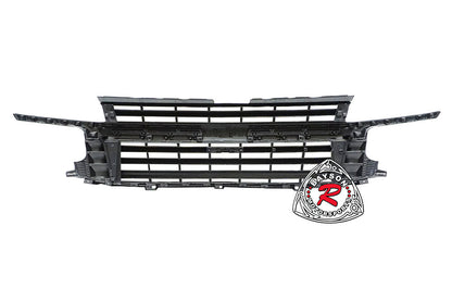Badgeless Front Grille (Gloss Black with Mid Bar Chrome) For 2021-2022 Chevrolet Tahoe & Suburban