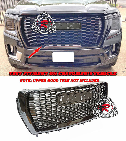 DL Style Front Grille (Gloss Black) For 2021-2022 GMC Yukon