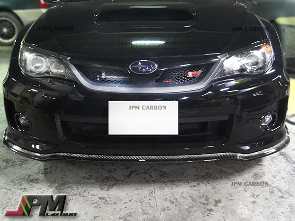 CS2 Style Carbon Fiber Front Bumper Add-on Lip Fits For 2011-2014 Subaru WRX STI GVF Only