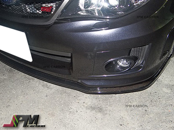E Style Carbon Fiber Front Bumper Add-on Lip Fits For 2011-2014 Subaru WRX STI GVF Only
