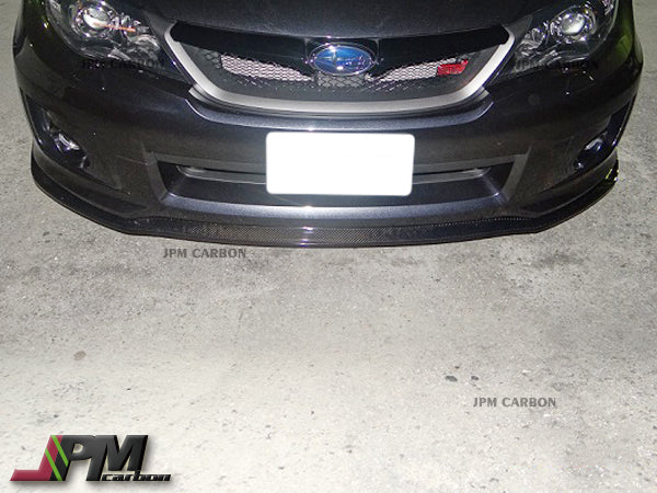 E Style Carbon Fiber Front Bumper Add-on Lip Fits For 2011-2014 Subaru WRX STI GVF Only