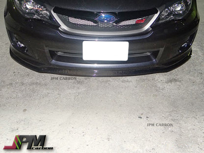 E Style Carbon Fiber Front Bumper Add-on Lip Fits For 2011-2014 Subaru WRX STI GVF Only