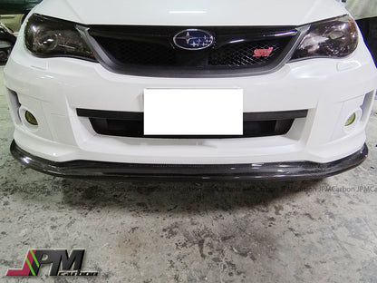 [JPMCarbon] VR Style Carbon Fiber Front Bumper Add-on Lip Fits For 2011-2014 Subaru WRX STI GVF Only