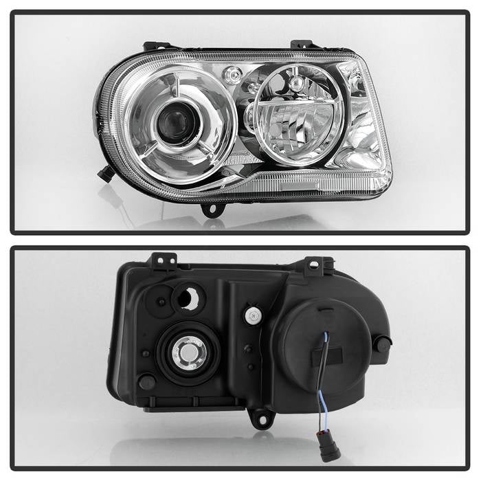 SPYDER xTune 05-10 Chrysler 300C (Excl 300/SRT-8) Halogen Projection Headlights - Chrome (HD-JH-C300C-C) 9044052